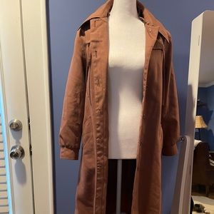 Vtg Unbranded Trench Hooded Jacket